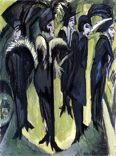 Ernst Ludwig Kirchner - Fünf Frauen auf der Straße