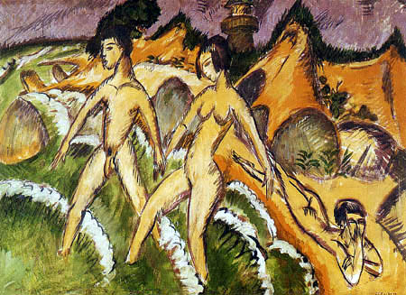 Ernst Ludwig Kirchner - Ins Meer Schreitende