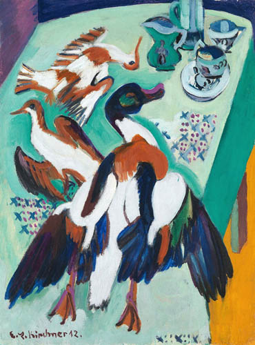 Ernst Ludwig Kirchner - Stilleben mit Enten und Schnepfen