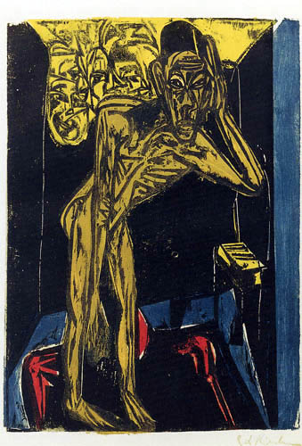 Ernst Ludwig Kirchner - Schlehmil in der Einsamkeit seines Zimmers