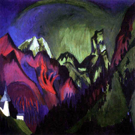 Ernst Ludwig Kirchner - Tinzenhorn, Zuegenschlucht cerca de Monstein