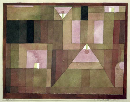 Paul Klee - Rot/violett/gelbgrün gestuft