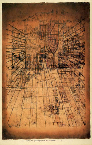 Paul Klee - Zimmerperspective mit Einwohnern