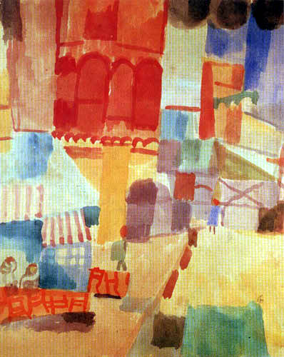 Paul Klee - Front of a mosque in Tunis