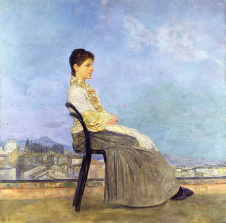 Max Klinger - Woman on the terrace