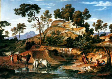 Joseph Anton Koch - Serpentara-Landschaft mit Hirten
