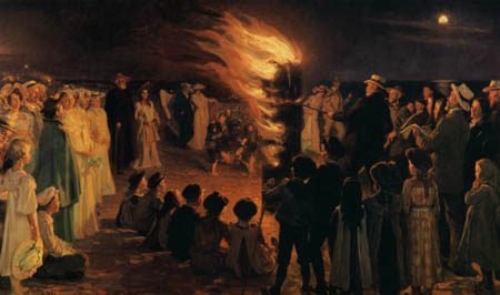 Peder Severin Krøyer - Midsummer Fire
