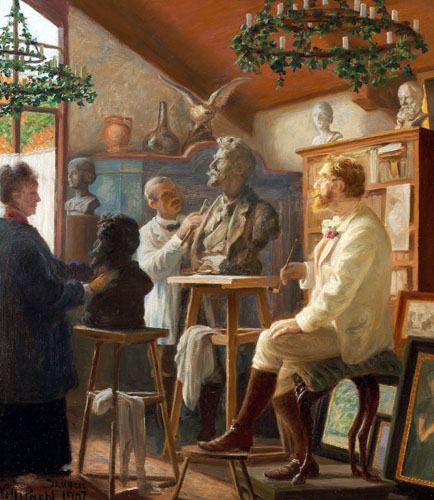 Peder Severin Krøyer - Krøyer modelled in his studio in Skagen