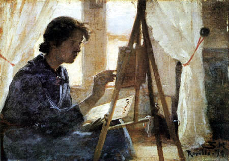 Peder Severin Krøyer - Marie Krøyer paints in Ravello