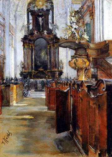 Gotthardt Johann Kuehl (Kühl) - Interior of St. Michaelis Church