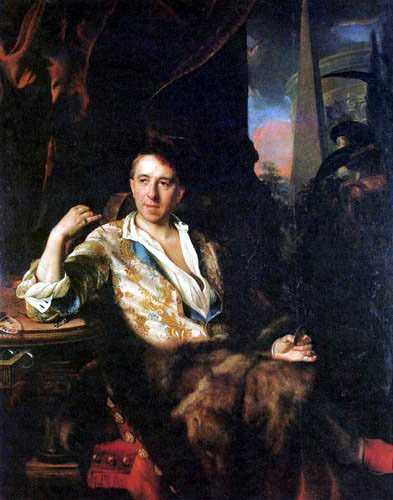 Jan (Johann) Kupecký (Kupezky) - Retrato del pintor Karl Bruni