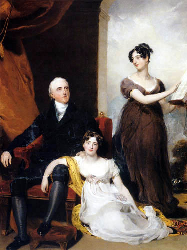 Sir Thomas Lawrence - Portrait Charles Binny with his Daughters