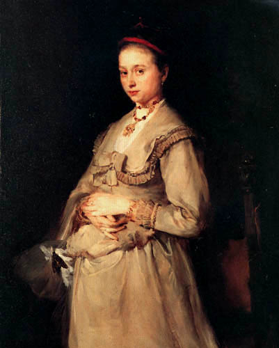 Wilhelm Leibl - Portrait of Mrs.Gedon