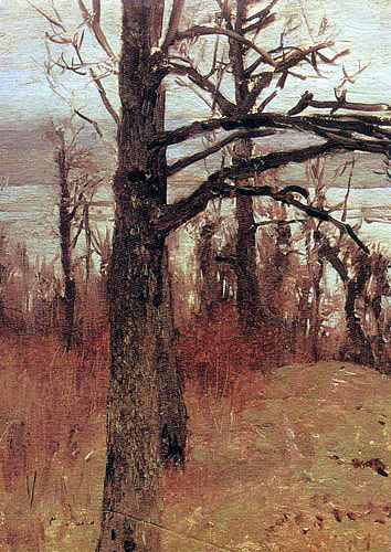 Isaak Iljitsch Lewitan - Bäume im Winter, Ausschnitt