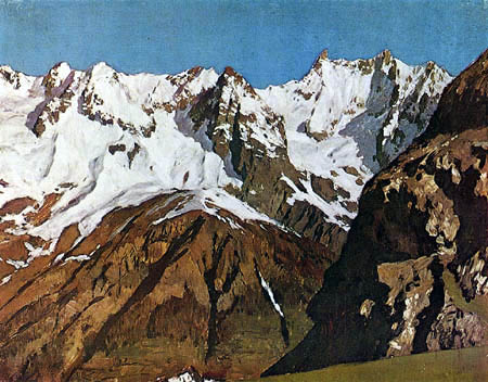 Isaak Iljitsch Lewitan - Les Mont-Blanc chaîne de montagnes