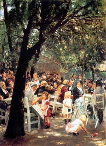 Max Liebermann - In a Munich beer garden