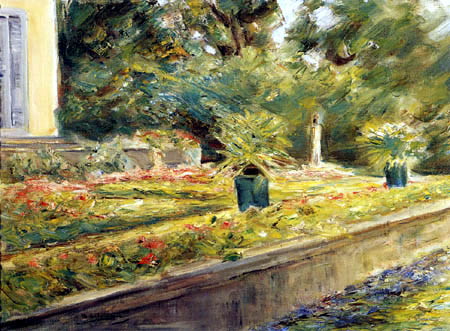 Max Liebermann - La terrasse de fleurs dans le jardin, Wannsee