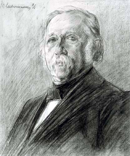 Max Liebermann - Retrato de Theodor Fontane