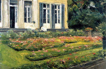 Max Liebermann - La terrasse de fleurs dans le jardin, Wannsee