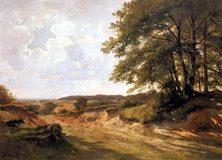 Adolf Lier - Landscape in the morning near Seefeld