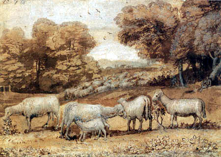 Claude Lorrain - A Shepherd with his Flock
