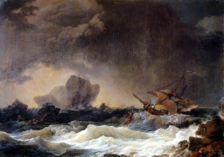 Philippe Jacques de Loutherbourg - Stormy sea