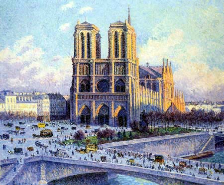 Maximilien Luce - Notre Dame, vista desde el muelle Saint-Michel