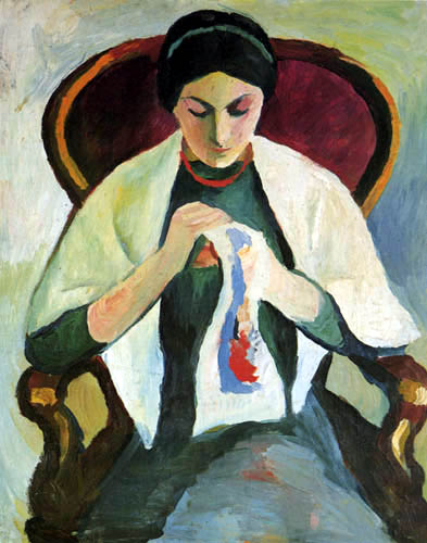 August Macke - La esposa del artista