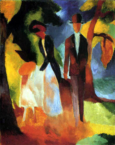 August Macke - People at the blue lake