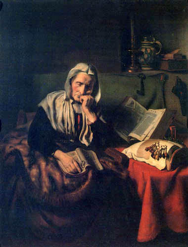 Nicolaes Maes - Old Woman sleeping
