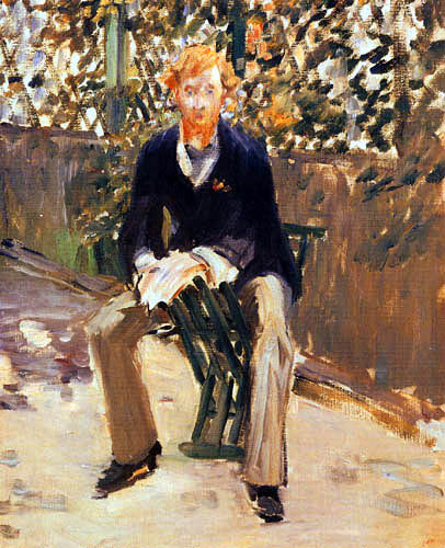 Edouard Manet - Georges Moore, sitzend im Garten