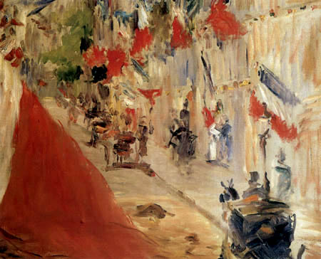 Edouard Manet - Rue Mosnier mit Fahnen