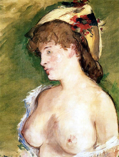 Edouard Manet - Die Blonde mit den entblößten Brüsten