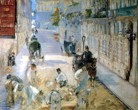 Edouard Manet - Rue Mosnier mit Pflasterern