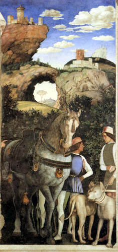 Andrea Mantegna - Domestique avec le cheval et les chiens