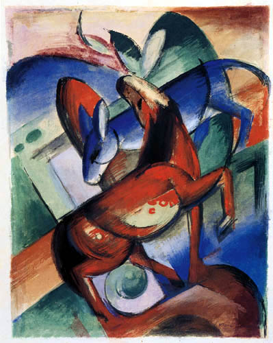 Franz Marc - Horse and donkey