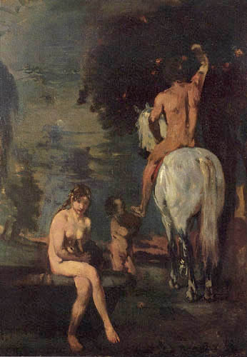 Hans von Marées - Rider and naked woman