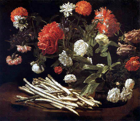 Giovanni Martinelli - Still life with roses and carnations