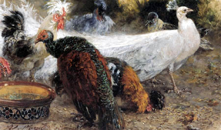 Adolph von (Adolf) Menzel - The white peacock