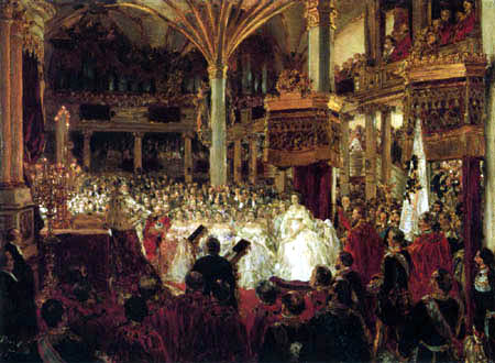 Adolph von (Adolf) Menzel - The coronation of King Guillaume I.
