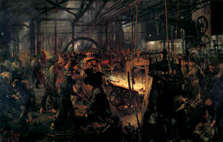 Adolph von (Adolf) Menzel - Rolling mill