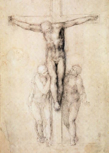 Michelangelo - Christ on the Cross between the Virgin and St. John