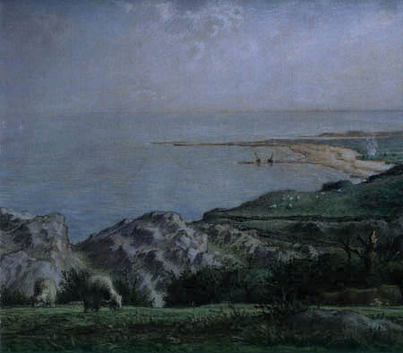 Jean-François Millet - La vista al mar de Landemer