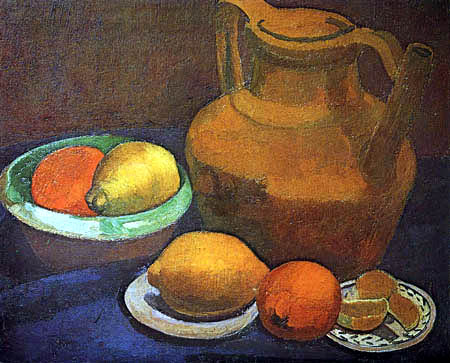 Paula Modersohn-Becker - Still life with fruits and clay jug