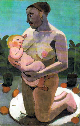 Paula Modersohn-Becker - Kniende Mutter mit Kind