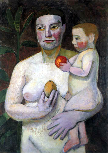 Paula Modersohn-Becker - Mutter mit Kind auf dem Arm