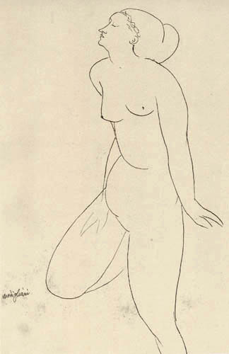 Amedeo Modigliani - Stehender weiblicher Akt