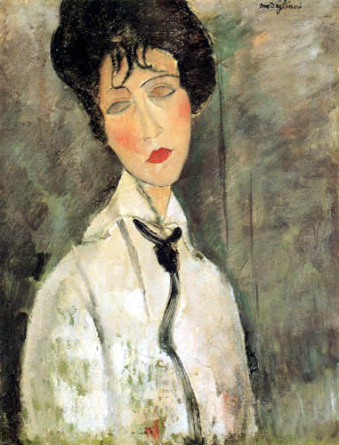 Amedeo Modigliani - Frau mit Krawatte