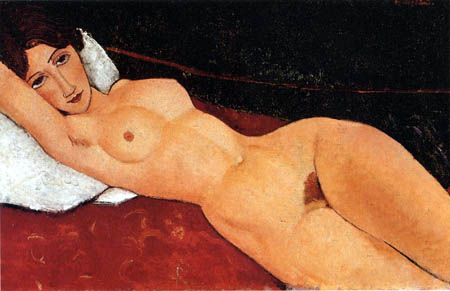 Amedeo Modigliani - Liegender Frauenakt