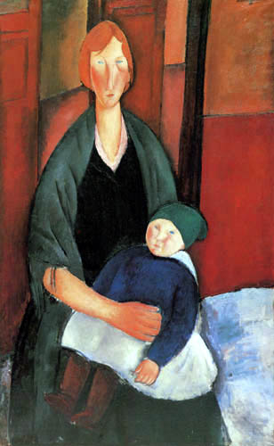 Amedeo Modigliani - Sitzende Frau mit Kind
